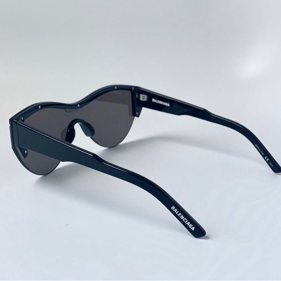 BALENCIAGA BB0004S  ACETATO BLACK GREY - Picture 8 of 11